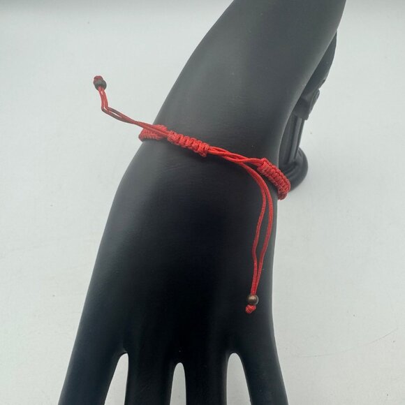 Red Braided Bracelet Crystal Religious Saint Michael Charm Rhinestone Oval - Picture 4 of 6